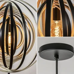 Straluma Hanglamp Woody 59 zwart/naturel hout></noscript> Hanglampen|Eettafellampen