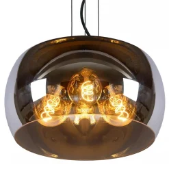 Straluma Hanglamp zwart + smoke glas 40cm></noscript> Eettafellampen|Eetkamerverlichting