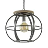 Straluma Hanglamp zwart industrieel open frame> Eettafellampen|Eetkamerverlichting