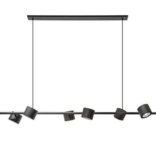 Straluma Hanglamp zwart 6L spot incl. gu10-111> Hanglampen|Kantoorverlichting
