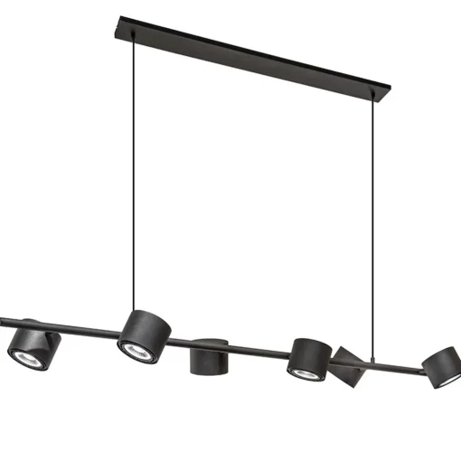 Straluma Hanglamp zwart 6L spot incl. gu10-111> Hanglampen|Kantoorverlichting