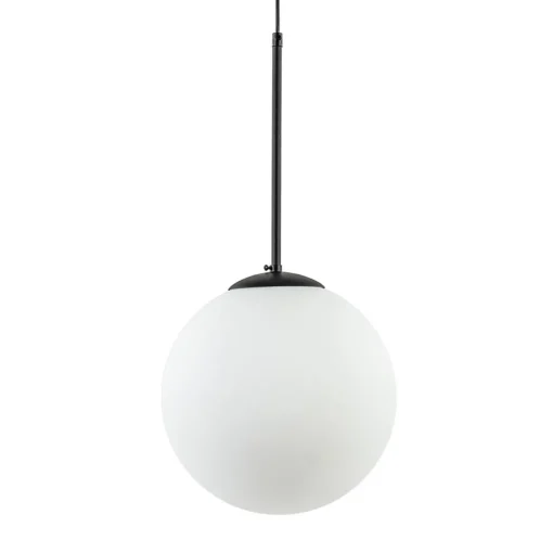 Straluma Hanglamp zwart met opaal wit glas 30 cm> Keukenverlichting|Eetkamerverlichting