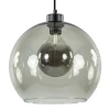Straluma Hanglamp zwart met smoke glas 30cm> Nachtkastlampen|Keukenverlichting