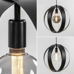 Straluma Hanglamp zwart metalen ringen 40 cm></noscript> Hanglampen|Industriële Verlichting