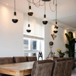Straluma Hanglamp zwart Spin met 6 snoeren></noscript> Eettafellampen|Pendel Lampen
