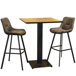 Straluma Horeca Bartafel vierkant 80x80 zwart met eiken><noscript><img width=