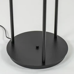 Straluma Hotel chique 3-lichts vloerlamp zwart met smoke/titanium glas><noscript><img width=