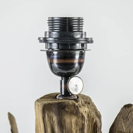 Straluma Houten lampvoet Ikal Light and Living exclusief kap> Lampenvoeten|Light and Living