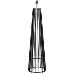 Straluma Houten lampvoet mat zwart exclusief kap> Vloerlampen|Lampenvoeten