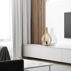 Straluma Houten tafellamp kegel naturel met zwart></noscript> Keukenverlichting|Tafellampen