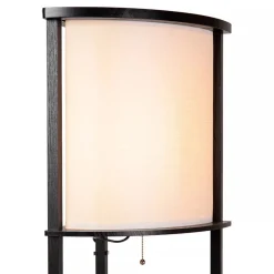 Straluma Houten vloerlamp zwart met beige kap></noscript> Vloerlampen|Landelijke Verlichting
