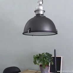 Straluma Industriele hanglamp zwart voor eettafel></noscript> Eettafellampen|Woonkamerlampen