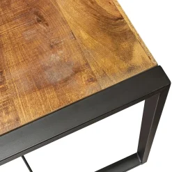 Straluma Industriële eettafel mangohout met zwart 160x90 cm></noscript> Eettafels