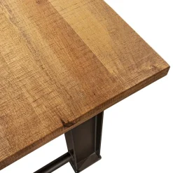 Straluma Industriële eettafel rechthoekig blad met metalen poot></noscript> Eettafels