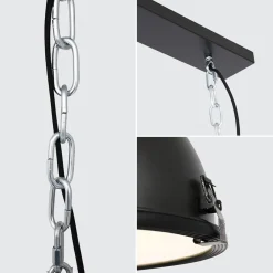 Straluma Industriële 3-lichts hanglamp bikkel mat zwart></noscript> Eettafellampen|Keukenverlichting