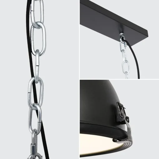 Straluma Industriële 3-lichts hanglamp bikkel mat zwart> Eettafellampen|Keukenverlichting