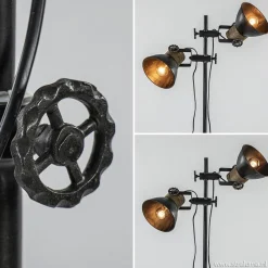 Straluma Industriële vloerlamp Jody metaal met hout></noscript> Light and Living|Industriële Verlichting