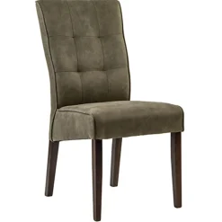 Straluma Klassiek landelijke eetkamerstoel olijf, poot koloniaal> Eetkamerstoelen
