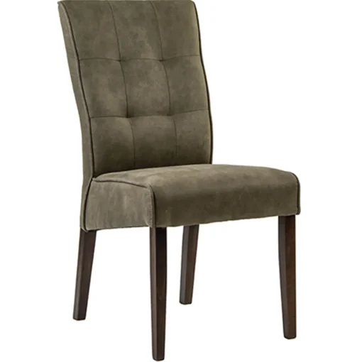 Straluma Klassiek landelijke eetkamerstoel olijf, poot koloniaal> Eetkamerstoelen
