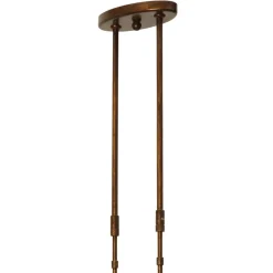 Straluma Klassieke hanglamp Bolzano brons amber></noscript> Eettafellampen|Keukenverlichting