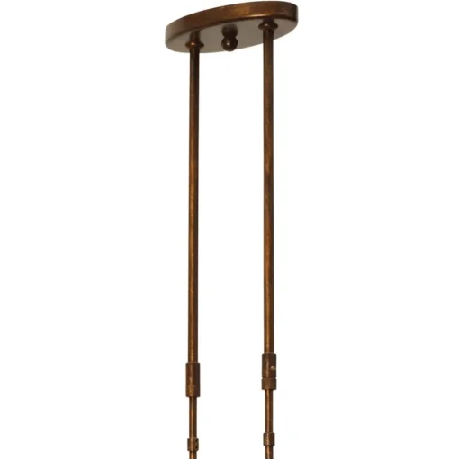 Straluma Klassieke hanglamp Bolzano brons amber> Eettafellampen|Keukenverlichting