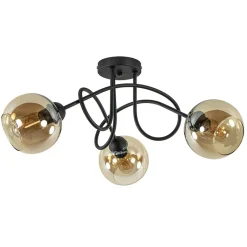 Straluma Klassieke plafondlamp 3-lichts met amber glas> Woonkamerlampen|Slaapkamerlampen