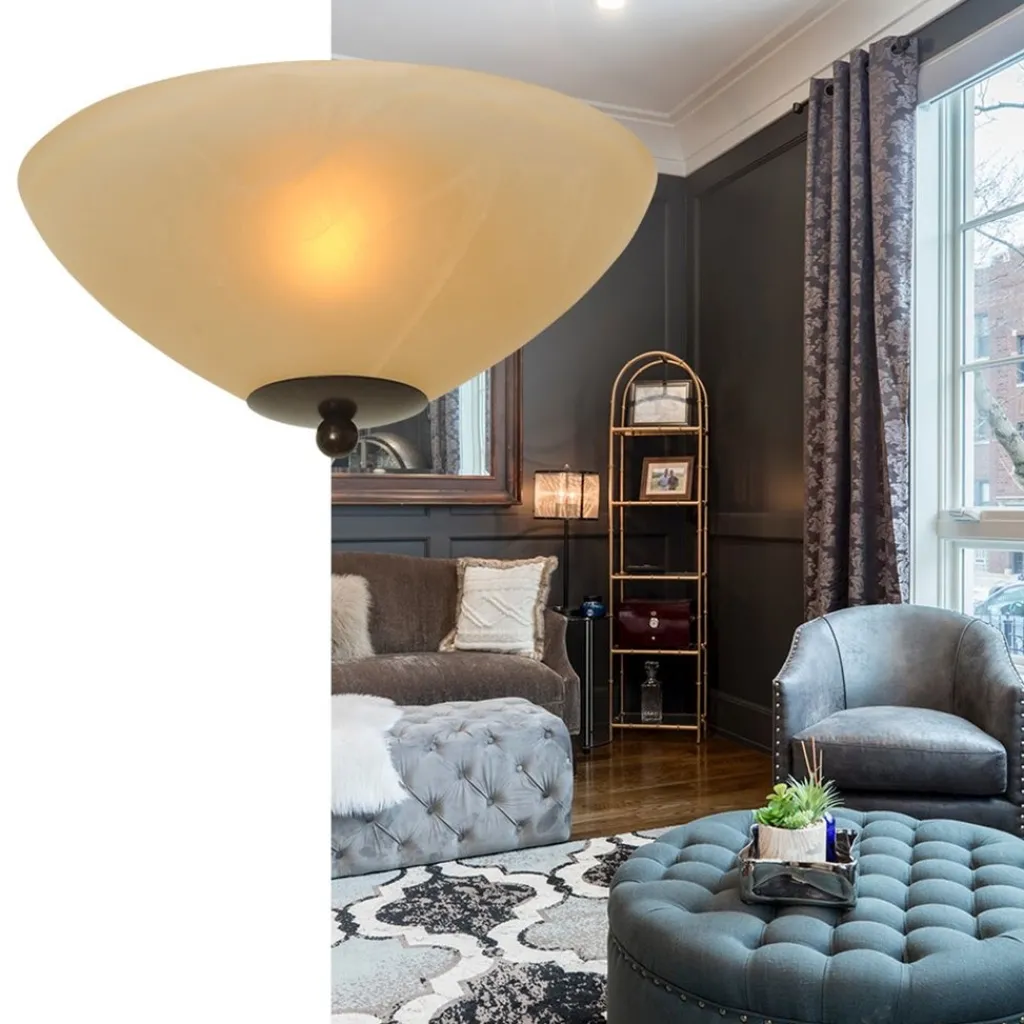 Straluma Klassieke plafonnière Bolzano bruin> Plafonnières|Woonkamerlampen