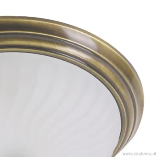 Straluma klassieke plafonnière Brons/glas> Plafonnières|Woonkamerlampen