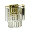Straluma Klassieke wandlamp goud met helder glazen pegels> Wandlampen|Klassieke Verlichting