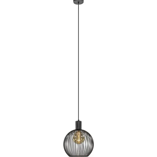 Straluma Kleine draad hanglamp mat zwart 30 cm> Eettafellampen|Draadlampen