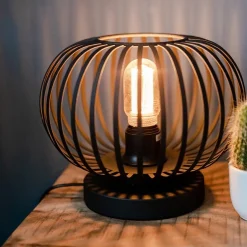 Straluma Kleine draad tafellamp modern mat zwart></noscript> Draadlampen|Woonkamerlampen