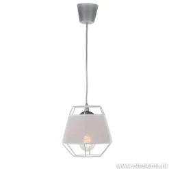 Straluma Kleine grijze hanglamp draad met stof> Draadlampen|Slaapkamerlampen