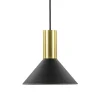 Straluma Kleine hanglamp driehoek zwart met brons> Keukenverlichting|Eetkamerverlichting