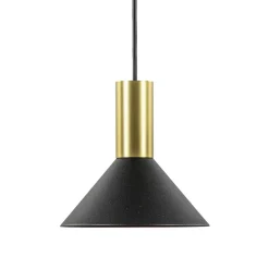 Straluma Kleine hanglamp driehoek zwart met brons> Keukenverlichting|Eetkamerverlichting