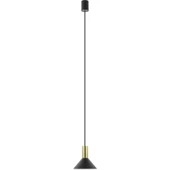 Straluma Kleine hanglamp driehoek zwart met brons> Keukenverlichting|Eetkamerverlichting