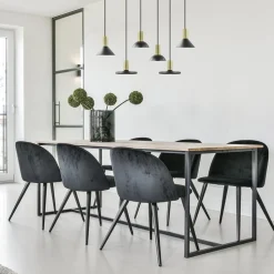 Straluma Kleine hanglamp driehoek zwart met brons></noscript> Keukenverlichting|Eetkamerverlichting