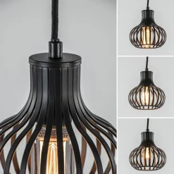 Straluma Kleine hanglamp onion mat zwart><noscript><img width=