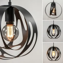 Straluma Kleine hanglamp rond mat zwart></noscript> Woonkamerlampen|Halverlichting