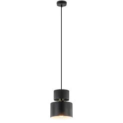 Straluma Kleine hanglamp zwart met goud accent> Nachtkastlampen|Woonkamerlampen