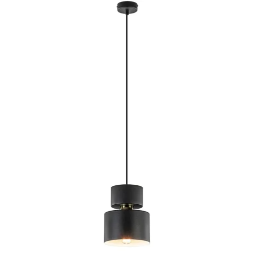 Straluma Kleine hanglamp zwart met goud accent> Nachtkastlampen|Woonkamerlampen