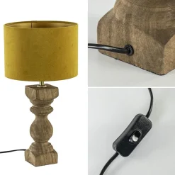 Straluma Kleine lampvoet Cumani hout light and Living></noscript> Lampenvoeten|Light and Living