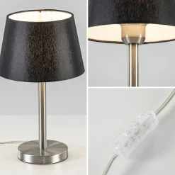 Straluma Kleine lampvoet Washington nikkel exclusief kap></noscript> Lampenvoeten|Light and Living