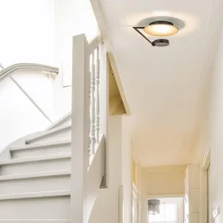 Straluma Kleine LED plafondlamp zwart met goud><noscript><img width=