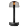 Straluma Kleine LED tafellamp oplaadbaar mat zwart met smoke glas> Tafellampen|LED Tafellampen