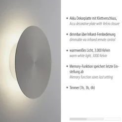 Straluma Kleine LED wandlamp op accu grijs></noscript> Wandlampen|LED Wandlampen