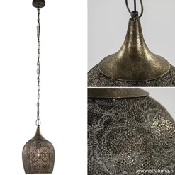 Straluma Kleine oosterse hanglamp Kadiri brons></noscript> Light and Living|Woonkamerlampen