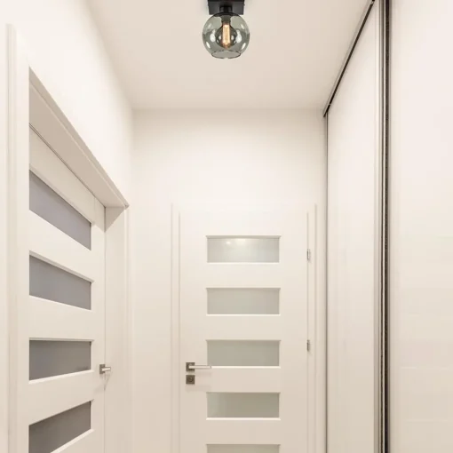 Straluma Kleine plafondlamp zwart met smoke glas 20 cm> Keukenverlichting|Plafondlampen