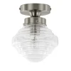 Straluma Kleine stalen plafondlamp glas helder> Plafonnières|Keukenverlichting