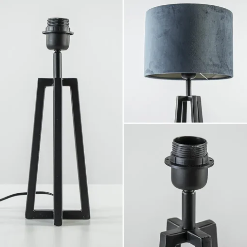 Straluma Kleine tafellamp Miley mat zwart exclusief kap> Lampenvoeten|Light and Living