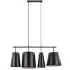 Straluma 4-L Hanglamp met zwarte kappen> Eettafellampen|Keukenverlichting